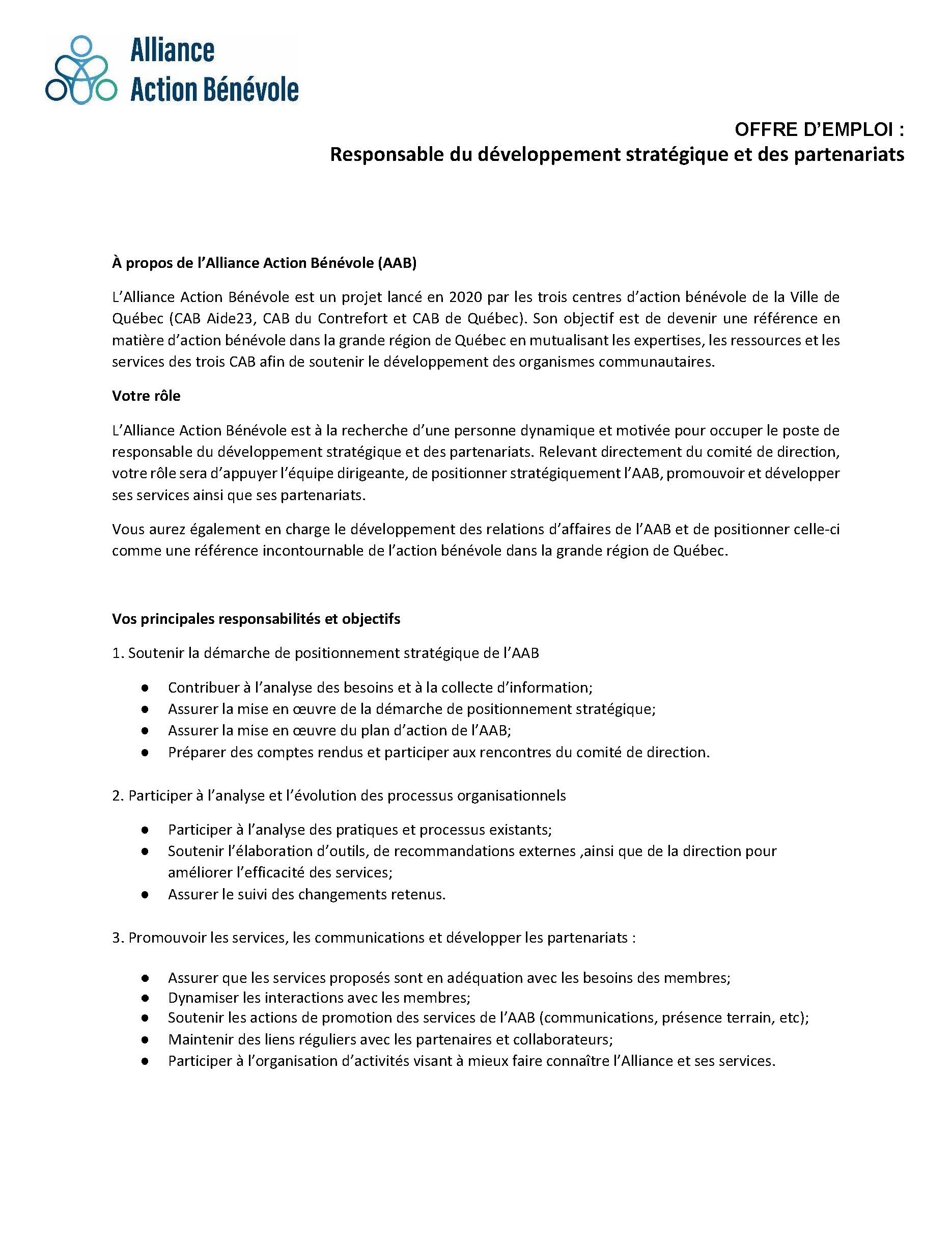 Lettre ouverte – Sans nous, ce ne sera pas possible !