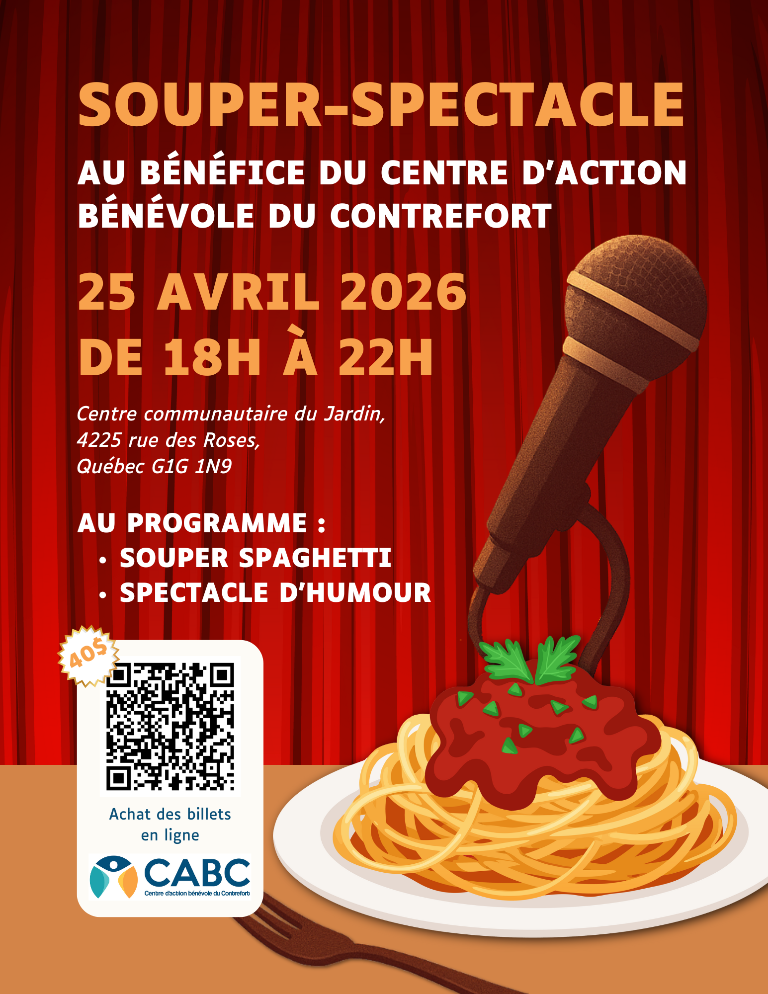 affiche Souper Spectacle 2026 Lettre ouverte – Sans nous, ce ne sera pas possible !